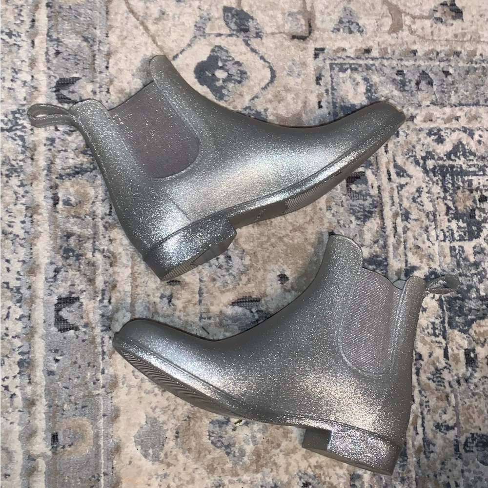J.CREW women’s silver ankle rain BOOTS SIZE 7 - Picture 9 of 9